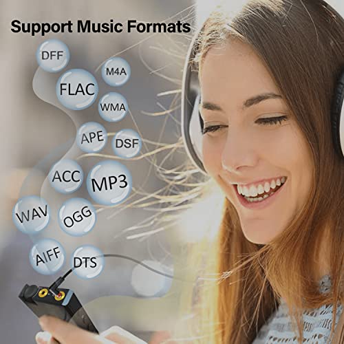 Surfans HiFi Mp3 Player with Bluetooth: F35 DSD Lossless Music Player - 4.0 inches Hi Res Digital Audio Player 128GB Support up to 512GB Memory Card