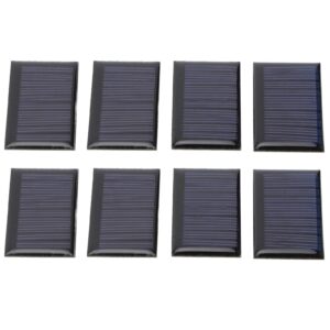 8PCS Mini Portable Solar Panel Cells - 5V 30MA Polycrystalline Silicon Charger Epoxy Plates DIY Toy Materials - Mini Solar Epoxy Charger Panels