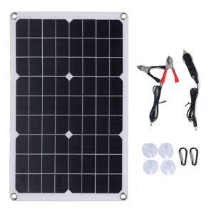 Solar Charger Board 20W Power Solar Panel Flexible Waterproof Battery Charger for Outdoor Vehicles Fishing Boats Houses