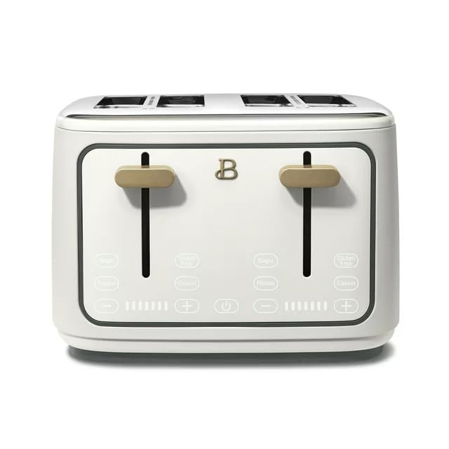 4-Slice Toaster with Touch-Activated Display (White Icing)