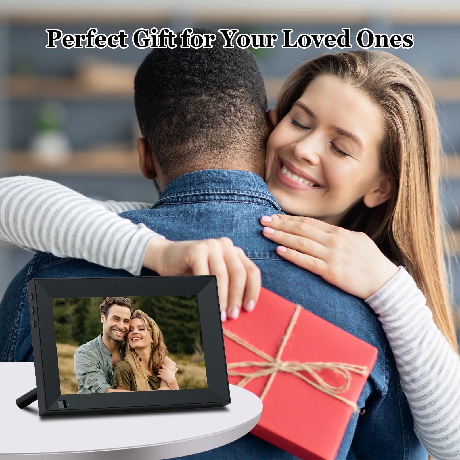 10.1" WiFi Digital Picture Frame,16GB Smart Digital Photo Frame with Video Call,1280x800 IPS LCD Touch Screen,Auto-Rotate, Share Photos and Videos via App from Anywhere