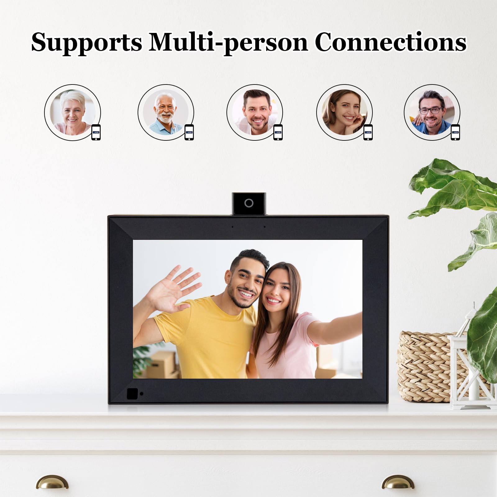 10.1" WiFi Digital Picture Frame,16GB Smart Digital Photo Frame with Video Call,1280x800 IPS LCD Touch Screen,Auto-Rotate, Share Photos and Videos via App from Anywhere