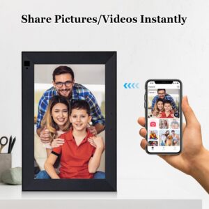 10.1" WiFi Digital Picture Frame,16GB Smart Digital Photo Frame with Video Call,1280x800 IPS LCD Touch Screen,Auto-Rotate, Share Photos and Videos via App from Anywhere