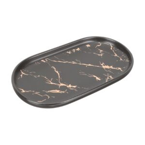 didiseaon 2pcs marble storage tray small ceramic oval display tray oval jewelry tray ceramic serving dishes makeup soap dish holder sundries organizing tray marbling ceramic plate ceramics