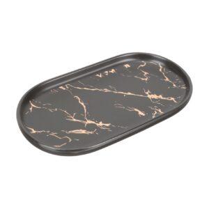 Didiseaon 2pcs Marble Storage Tray Small Ceramic Oval Display Tray Oval Jewelry Tray Ceramic Serving Dishes Makeup soap Dish Holder Sundries Organizing Tray Marbling Ceramic Plate Ceramics