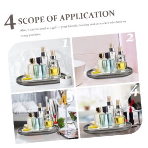 Didiseaon 2pcs Marble Storage Tray Small Ceramic Oval Display Tray Oval Jewelry Tray Ceramic Serving Dishes Makeup soap Dish Holder Sundries Organizing Tray Marbling Ceramic Plate Ceramics