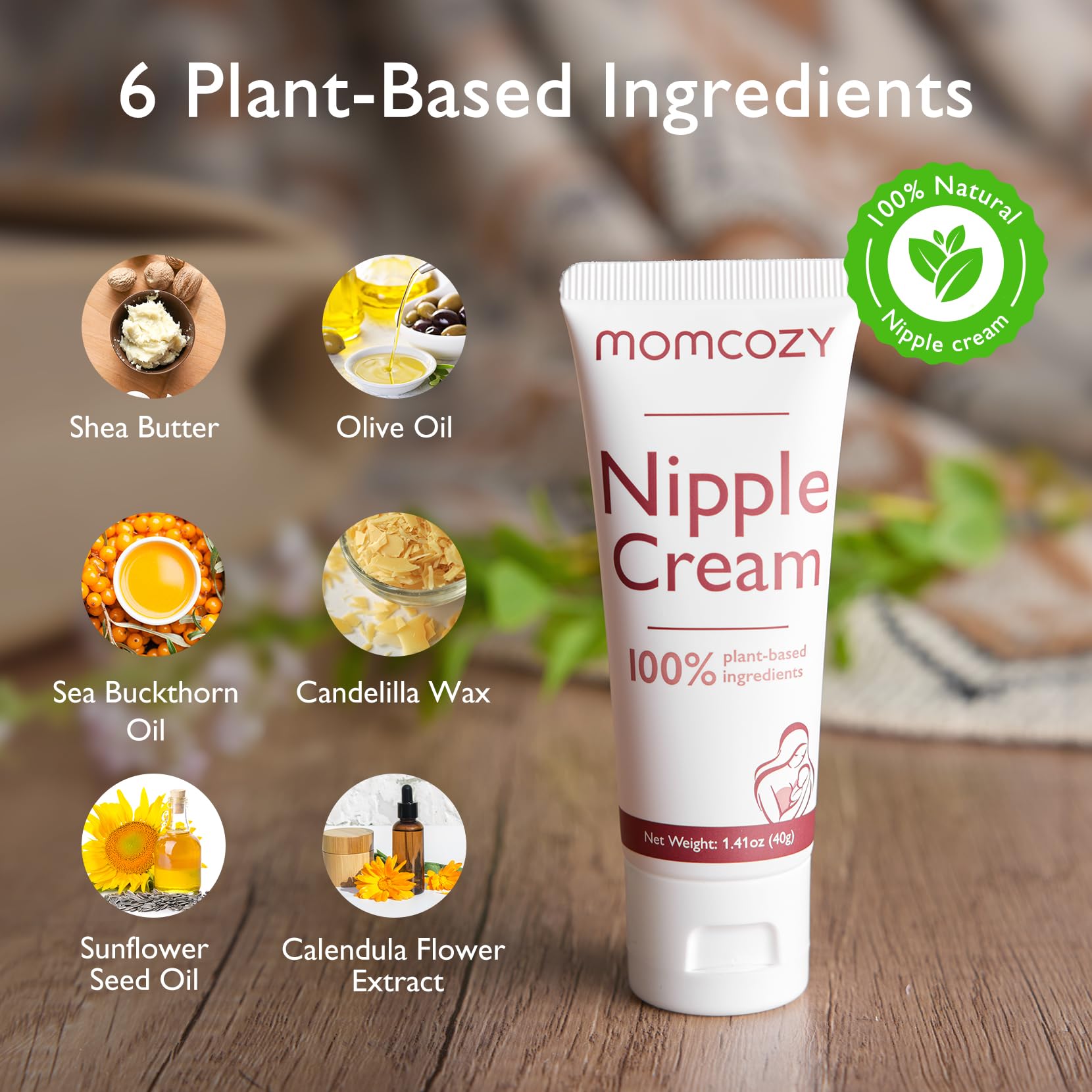 Momcozy Contact Nipple Shields, Include Carry Case (24mm) & Momcozy 100% Natural Nipple Cream