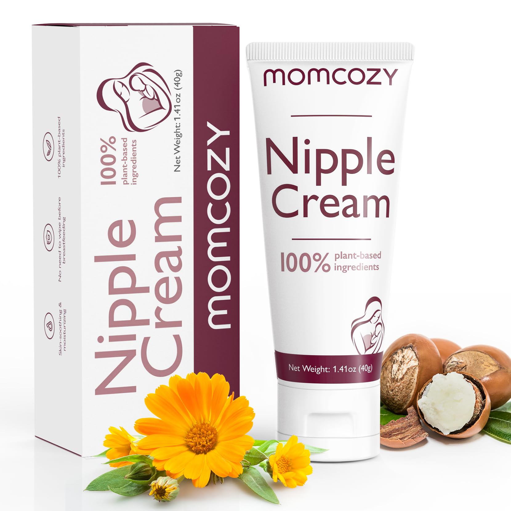 Momcozy Contact Nipple Shields, Include Carry Case (24mm) & Momcozy 100% Natural Nipple Cream