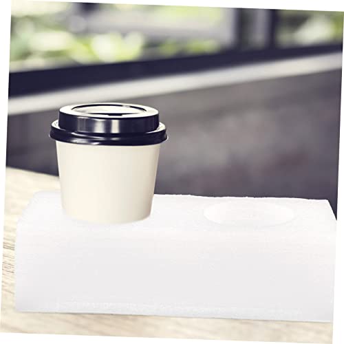 Didiseaon 4 pcs Takeaway Cup Holder can Carrier Coffee Mug Holder Floating Drink Holder for Pool Disposable Drink Carrier Coffee Drinks Drink take Dish Rack White epe Pearl Cotton