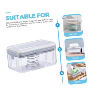 SWOOMEY Box soap Box Travel Laundry soap Plastic Container soap Travel Container Dispenser Container Lip Gloss Container soap bar Holder bar soap foaming soap Dispenser Portable pp Makeup