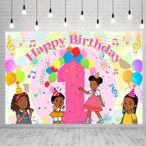 black girl backdrop for 1st birthday party supplies 59x38in girl banner for baby shower birthday party decoration