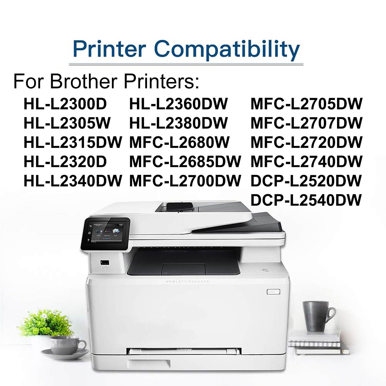 8-Pack Compatible High Capacity TN660 TN-660 Printer Toner Cartridge Used for Brother HL-L2305W HL-L2320D HL-L2380DW MFC-L2700DW MFC-L2707DW DCP-L2540DW Printer (Black)