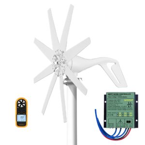 smaraad 600w 12v wind turbine generator, wind generator kit with charge controller, wind power generator for marine, rv, home, windmill generator suit for hybrid solar wind system