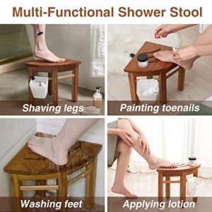 12 Inch Teak Showr Stool and 19 Inch Teak Shower Bench for Inside Shower