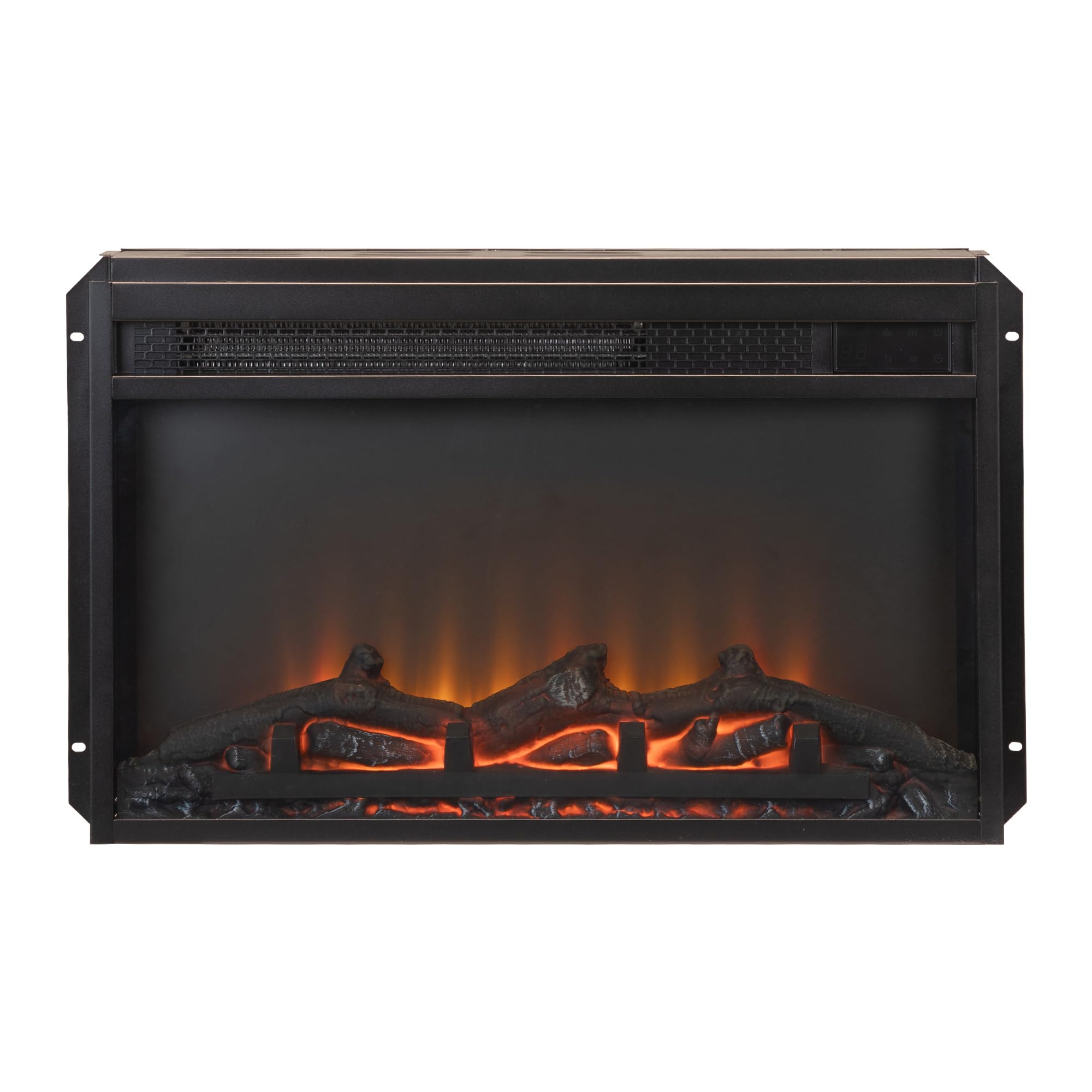 OELUBBY 23" Electric Fireplace Insert Heater Stove with Hearth Flame, Indoor Freestanding Recessed Electric Fireplace Heater with Remote and Overheating Protection