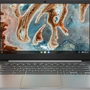 Lenovo Slim 3 Chromebook 14" FHD Touchscreen Laptop for Business, Student, MediaTek Kompanio 520, 4GB Memory 128GB Storage(64GB eMMC+64GB Card), Bluetooth, Wi-Fi, Chrome OS, Abyss Blue, W/GaLiMu