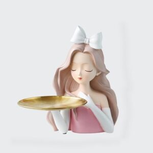 girl statue home decor vase resin storage tray decoration living room flower vases craft living room decoration