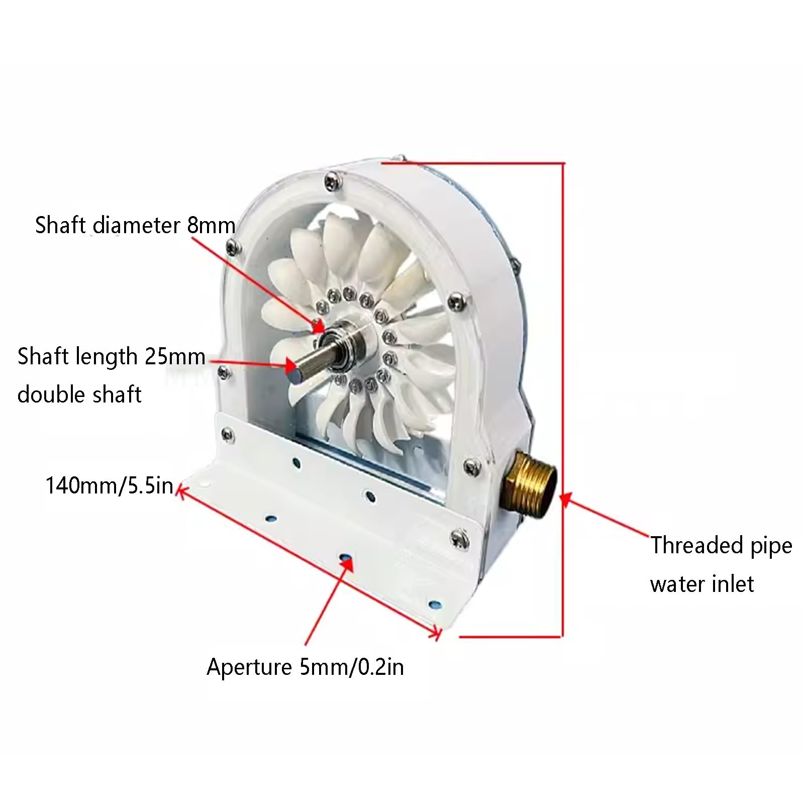 DIY Miniature Impact Turbine Generator Water Bucket Roulette Household DIY Hydraulic Generator (Color : B)