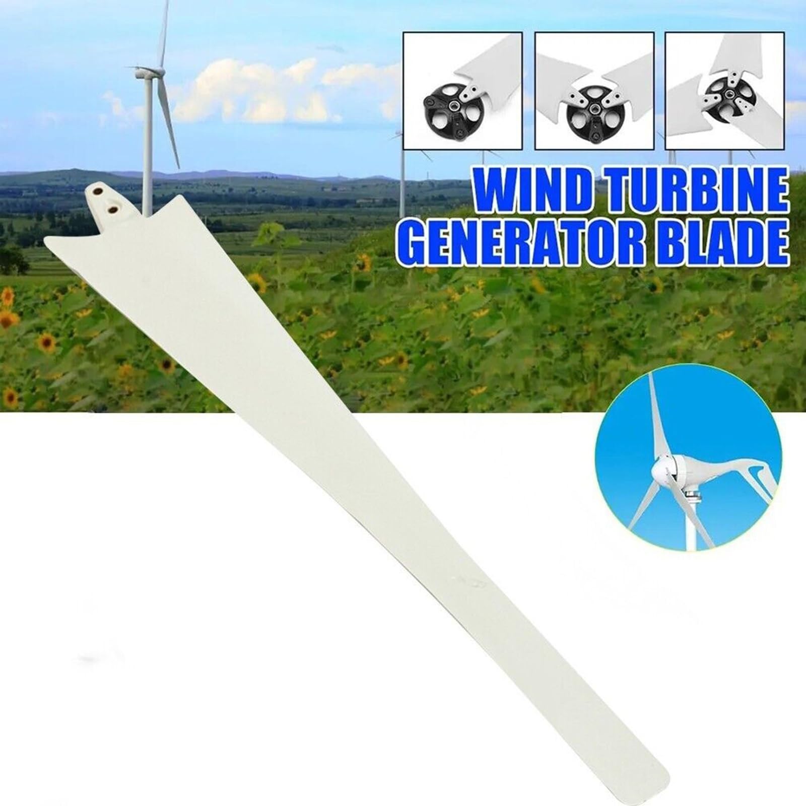 3-blade Wind Turbine Blades 550mm-750mm Wind Turbine Blades Horizontal Axis Wind Turbine Blades Wind Turbine Accessories Easy To Install Easy To Use Fiberglass Lightfast ( Color : 650mm(2.14ft) )