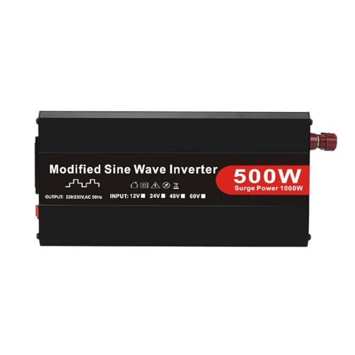Correction Wave Inverter 500W Car Inverter 12V to 220V USB Portable Multi-Function Power Converter (Size : 220V)