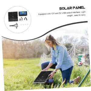 Yardenfun 1 Set Solar Panel Controller Set Solar Panel Charger with Controller Crystalline Solar Panel Solar Panels Monocrystalline Silicon Cell Micro Solar The Pet Components USB V5