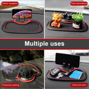 YCNASSS Multifunction Car Anti-Slip Mat Auto Phone Holder, Car Phone Mount Silicone Car Pad Mat, Universal Multifunction Car Dashboard Mat with Phone Holder for Phones, Keys, Gadgets