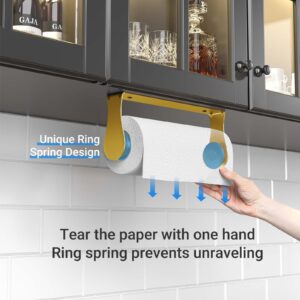 Swaitee Paper Towel Holder Under Cabinet, One Hand Tear Wall Mount Paper Towel Holder