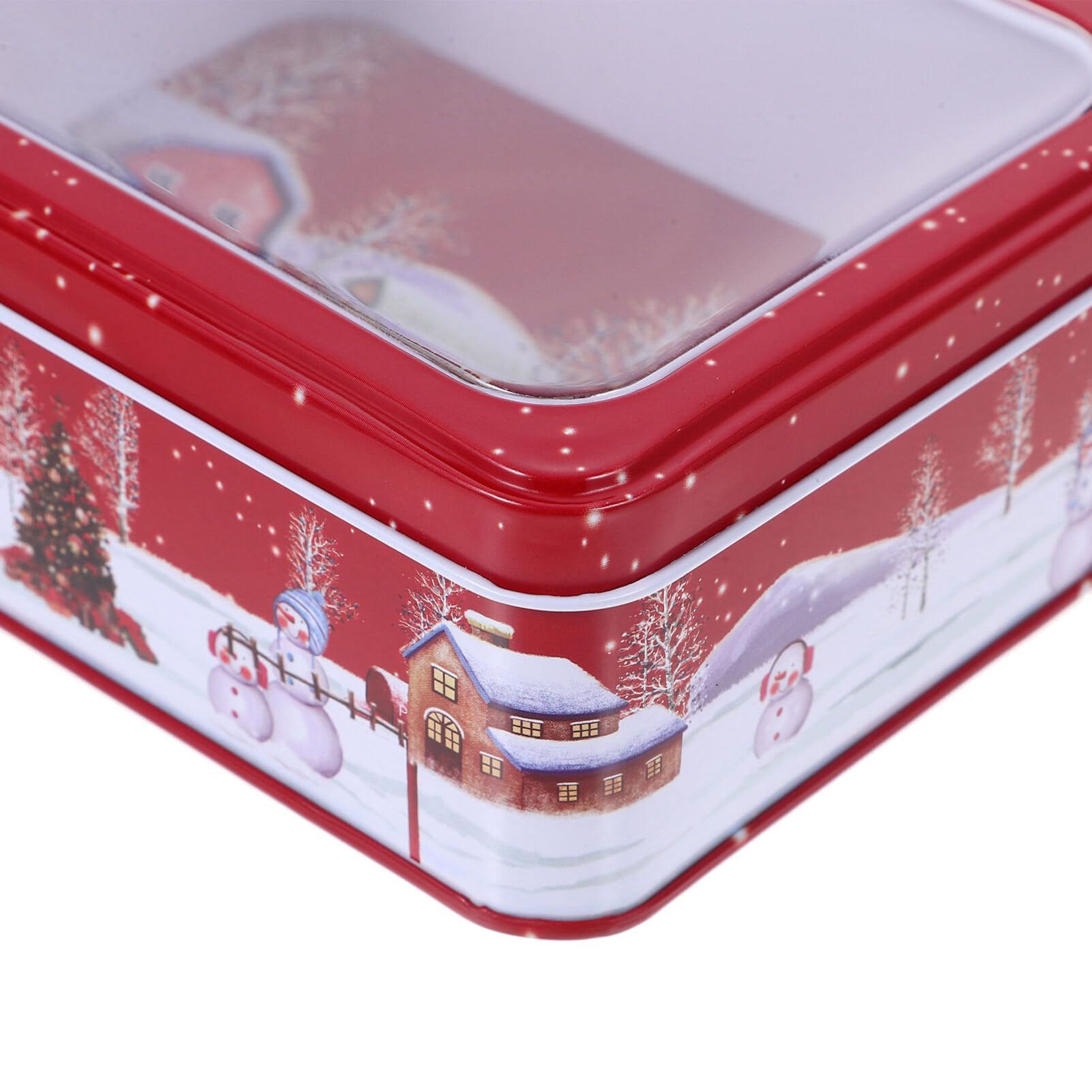 Alipis Christmas Cookie Tins Jar with Lid Christmas Food Tin Box Santa Claus Candy Tin Containers for Storing Treat Chocolate Christmas Wrapping Party Favor Supplies