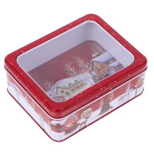 Alipis Christmas Cookie Tins Jar with Lid Christmas Food Tin Box Santa Claus Candy Tin Containers for Storing Treat Chocolate Christmas Wrapping Party Favor Supplies