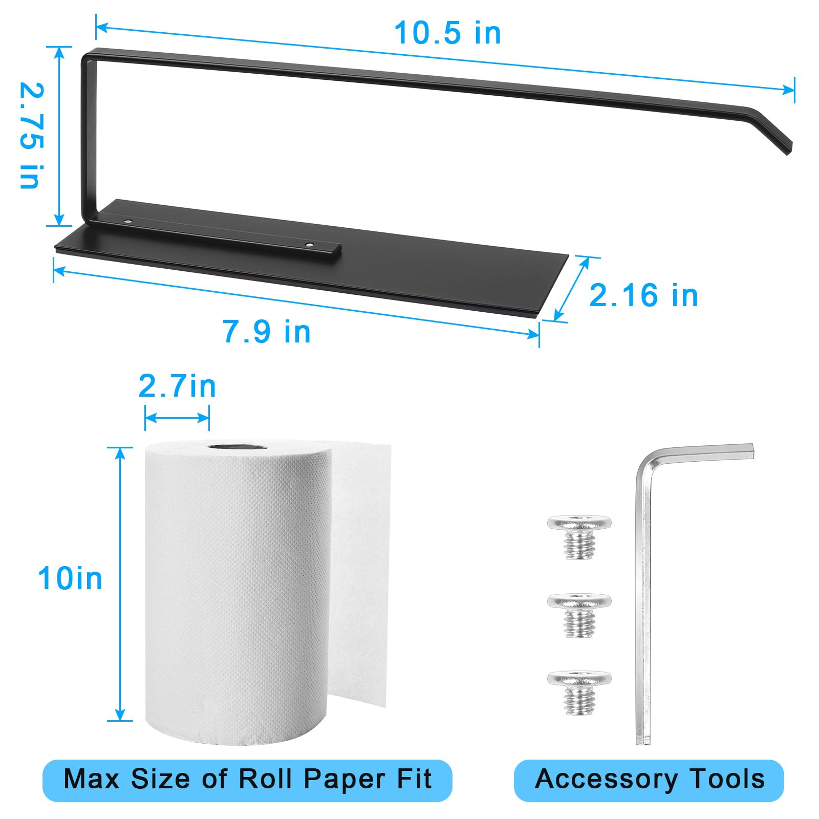 Magnetic Paper Towel Holder for Fridge, Toilet Paper Roll Holder Magnetic Paper Towel Rack Wall Mount and Hanger Organizer Magnetic Hanger Holder for Washing Machine Laundry Room Organization