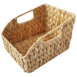 ibasenice Magazine small cabinet magazine storage holder multipurpose wicker table basket bread basket decorative storage basket bread container basket home field Toy finishing basket