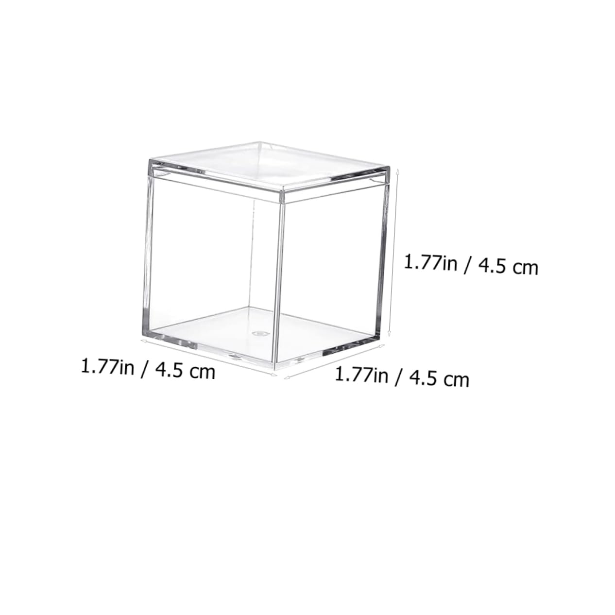 GLEAVI Clear Square Cube 60 Pcs Packing Box Candy Containers Party Candy Bag Party Gift Candy Cake Gift Container Candy Packaging Case Party Candy Storage Cases Seal Specimen Acrylic