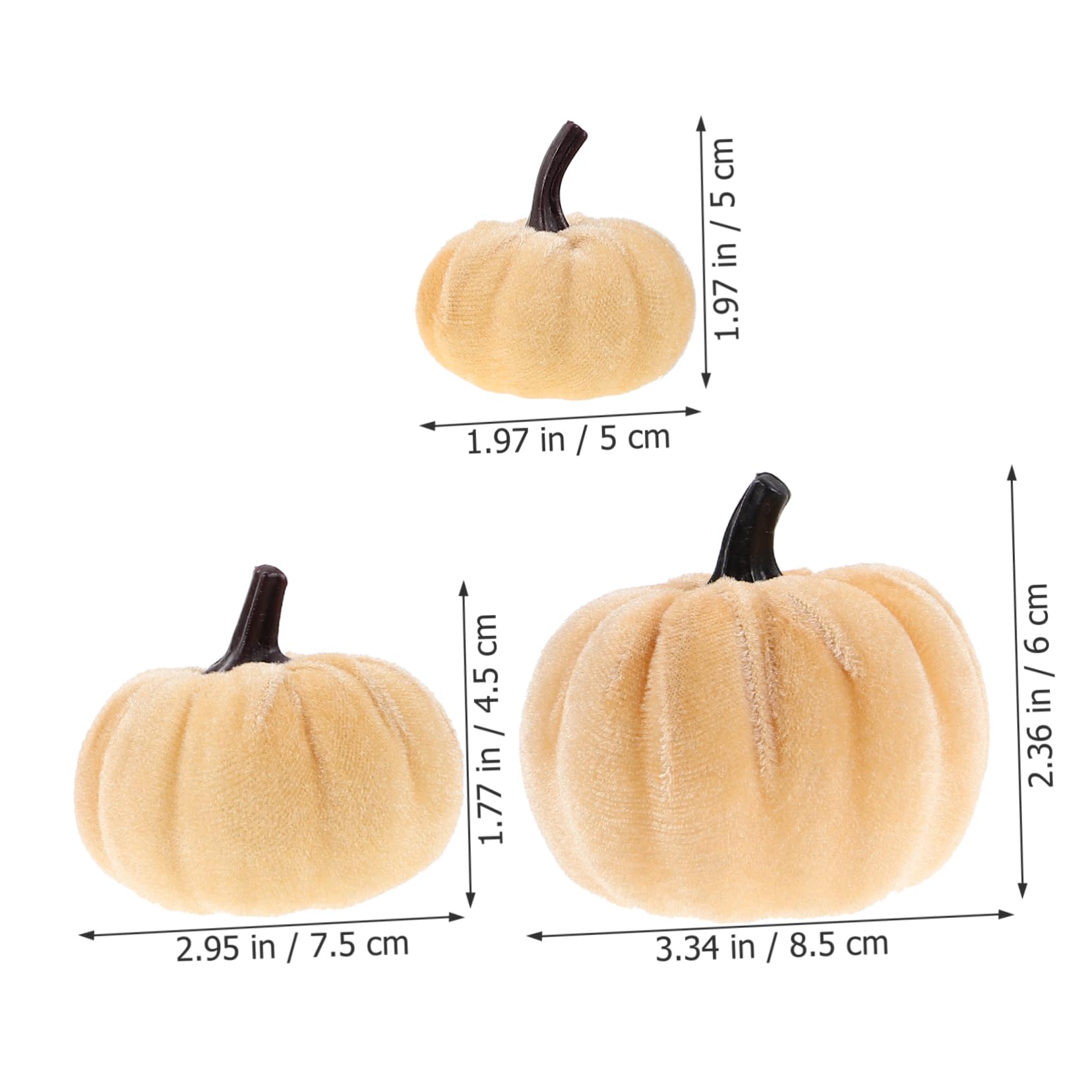 HOMSFOU 6pcs Pumpkin Pumpkin Prop Cloth Artificial Supplies Model Wrapped Venue Setting Props Decorations Halloween Decorations Halloween Pumpkin Ornament