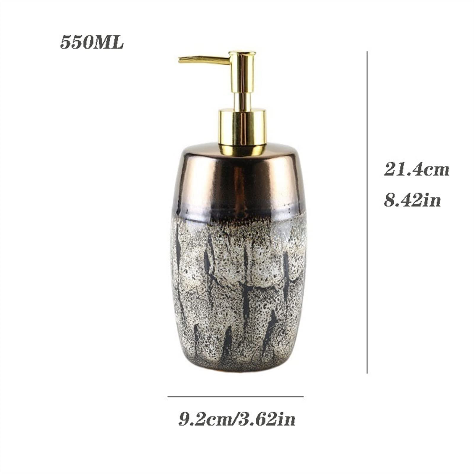 Soap Bottles 550ML Large Capacity Lotion Bottle Vintage Home Multifunctional Press Bottle Ceramic Soap Dispenser Soap Dispenser