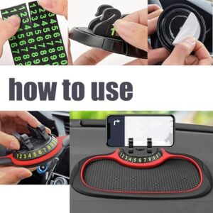 Multifunction Car Anti-Slip Mat Auto Phone Holder, Universal Multifunction Car Dashboard Mat with Phone Holder in Car, Anti-Slip Universal Phone Holder with Extra Large Pad for Phones Keys Gadgets