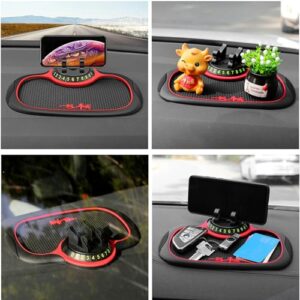 Multifunction Car Anti-Slip Mat Auto Phone Holder, Universal Multifunction Car Dashboard Mat with Phone Holder in Car, Anti-Slip Universal Phone Holder with Extra Large Pad for Phones Keys Gadgets