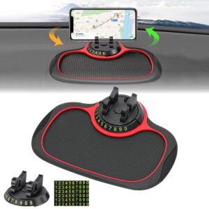 rednow portable electronic device mount, car phone holder with honeycomb mat, universal compatibility, rotatable, 1 pc