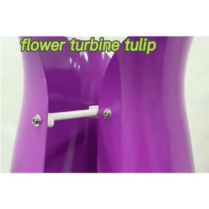 OLONETO 5KW Tulip Type Wind Turbine 12v 24v 48v Vertical Axis Wind Turbine Set Breeze Start Wind and Solar Complementary Power Generation System (Color : Purple, Size : 48V)