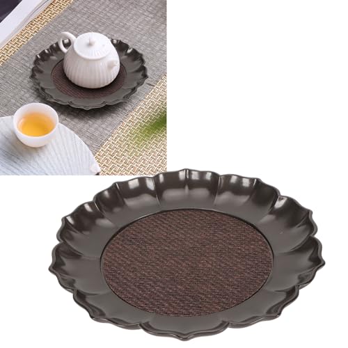 Tea Pot Tray, Household Kettle Holder Copper Alloy Pot Holder Coaster Household Dry Foam Table Multifunctional Trays with Cup Cushion Design for Teapots Cups Bowls (Lotus)