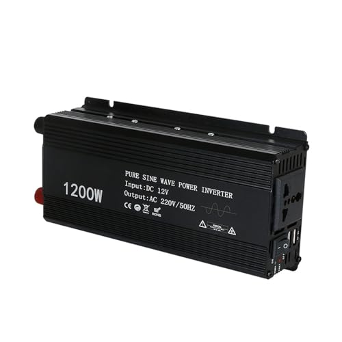 12V24V to 220V Vehicle Pure Sine Inverter Pure Sine Wave 600w1200W High Power Inverter Solar Inverter (Color : 24V, Size : 600W)