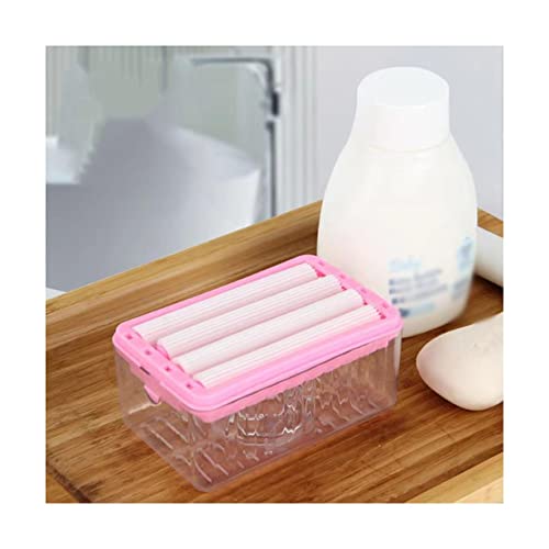 ZzzaNa Soap Dish Soap Dish Multifunctional Soap Dish Hands Free Foaming Draining Bar Holder Grid Tray Storage Box Cleaning Tool for Bathroom Accessories Bathroom Soap Dish Soap