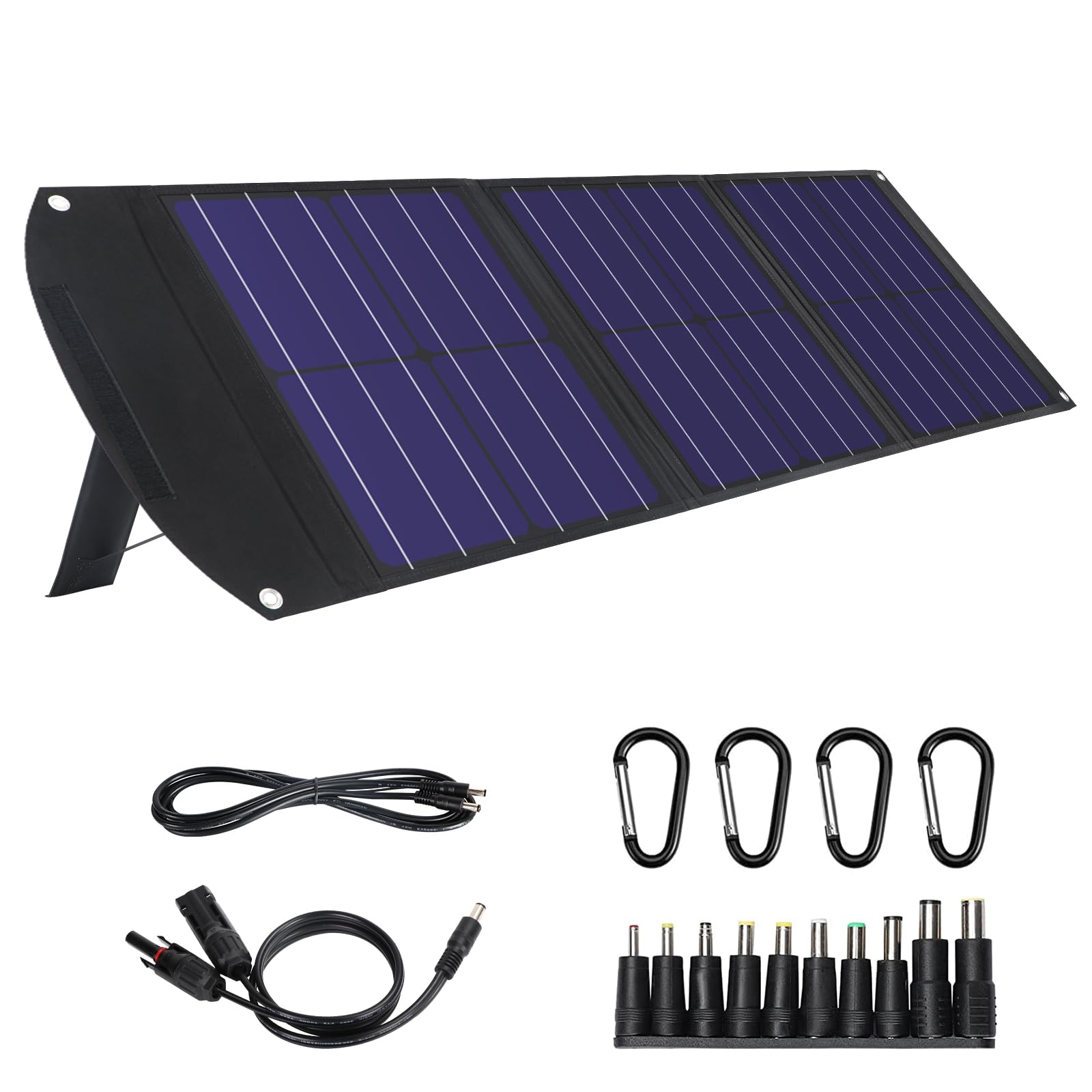 MARBERO Solar Power Bank Set - Solar Panel 60W and 110V 150W Peak AC Outlet, DC Ports, USB Ports 150Wh Portable Power Station for CPAP Home Camping Emergency