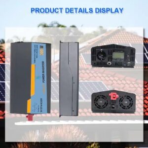 High Frequency Off-Grid Air Conditioner Inverter 12v 220v Solar Inverter 1000w Pure Sine Wave Inverter Power Inverter with Remote Control (Size : DC12V-AC220V-240V)