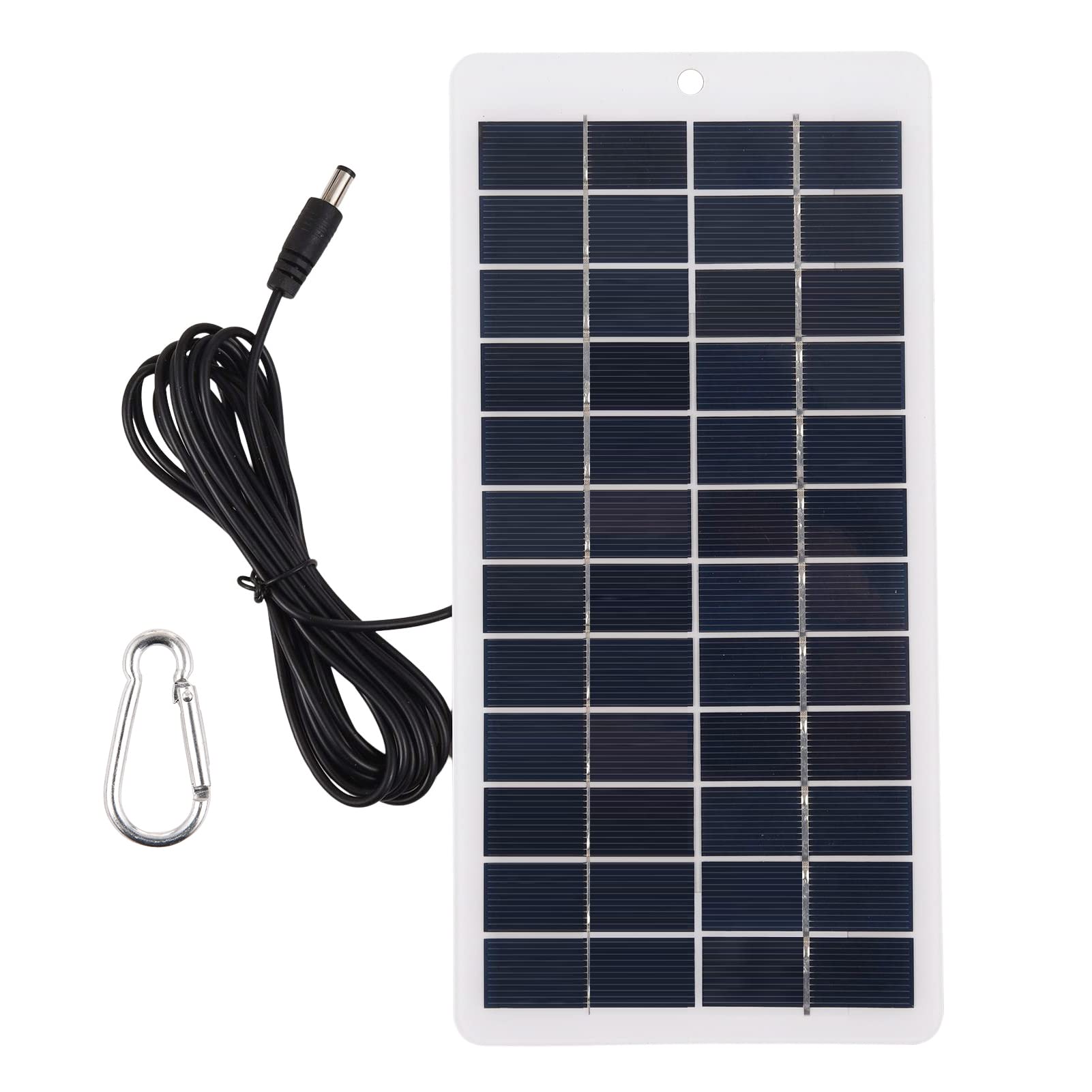 Irfora 5W 12V Polycrystalline Solar Panel Portable Solar Power Mini High Efficiency Solar Module with DC Port