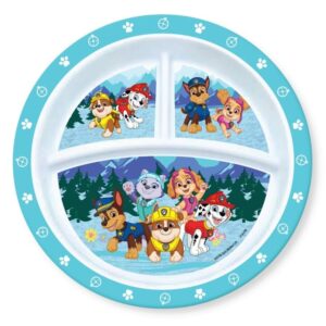 playtex baby paw patrol, separated toddler feeding plate - teal, 3 count
