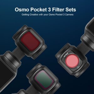 Skyreat ND Filters Set for DJI Osmo Pocket 3 Accessories -4 Pack (ND8/ND16/ND32/ND64)