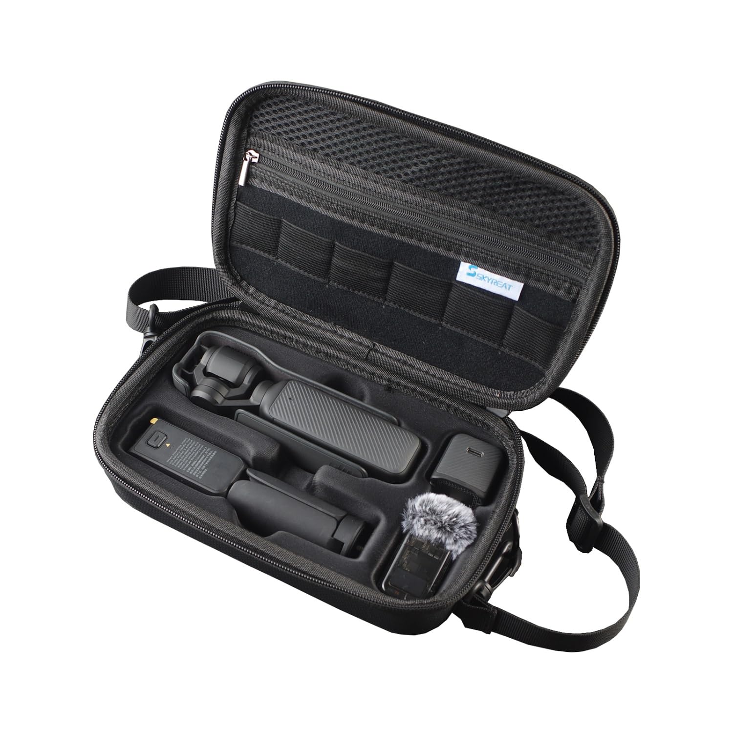 Skyreat Osmo Pocket 3 Case, Portable PU Storage Protective Bag for DJI Osmo Pocket 3 Creator Combo Accessories