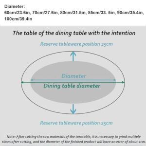 Glass Lazy Susan for Dining Table Tempered Glass Heavy Duty Turntable Round Large Tabletop Serving Plate Transparent Rotating Tray with Silent Bearing Centerpieces (Size : 80cm/31in)