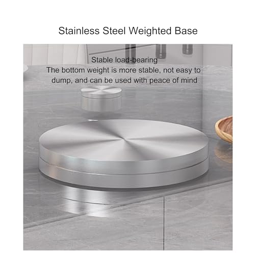 Lazy Susan Turntable For Dining Table,Countertop,Tempered Glass Rotating Tray, 360° Swivel Dining Table Serving Tray,Transparent Rotating Tray With Silent Bearing Centerpieces,Easy To Share All Food (