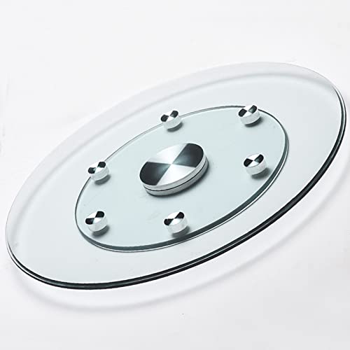 Tempered Glass Lazy Susan Turntable For Dining Table, Round Table Top Rotating Tray, Transparent Rotating Round Turntable 80 CM, Aluminum Alloy Bearing, Silent/Smooth/Not Easy To Dump Aluminium Alloy